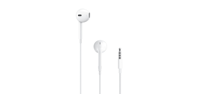 Amazon: Écouteurs filaire Apple EarPods avec Mini-Jack 3,5 mm à 14,15€
