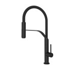 Amazon: Robinet de cuisine avec douchette extractible - Noir à 31,30€