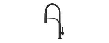 Amazon: Robinet de cuisine avec douchette extractible - Noir à 31,30€