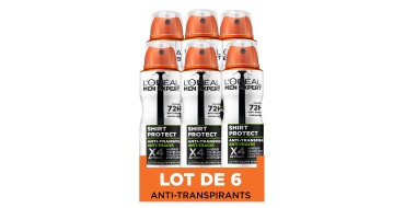 Amazon: Lot de 12 Déodorants Spray 150ml L'Oréal Paris Men Expert Shirt Protect à 23,67€ (au lieu de 41,04€)