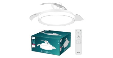 Amazon: Ventilateur Rétractable Bliss Philips LED 106 cm - Éclairage LED + Télécommande à 124,29€