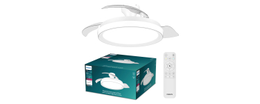 Amazon: Ventilateur Rétractable Bliss Philips LED 106 cm - Éclairage LED + Télécommande à 124,29€