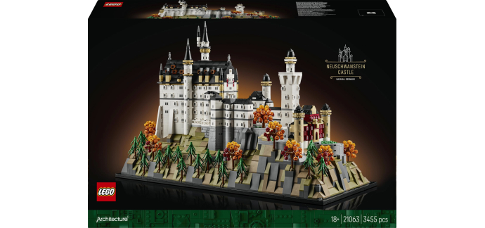 Amazon: LEGO® Architecture Le Château de Neuschwanstein (21063) à 159,99€ (au lieu de 199,99€)