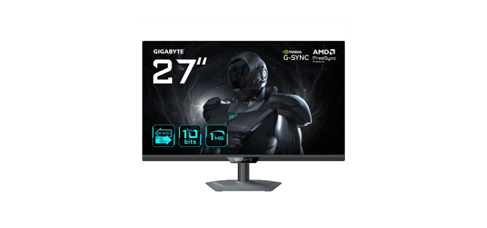 Amazon: Ecran PC 27" GIGABYTE G27UP - 4K UHD, Dual Mode (4K 160Hz ou FHD 320Hz), FreeSync Premium, HDR10 à 1