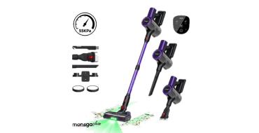 JoyBuy: Aspirateur sans fil monsga M100 - 55 000 Pa, 45 min, écran tactile à 66,99€ (au lieu de 169,99€)