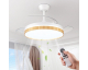 Amazon: Plafonnier ventilateur Niorsun - LED, application et télécommande, bois à 39,99€ (au lieu de 66,99€)