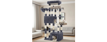 Amazon: Arbre à chat multi-chats avec plateforme spacieuse GCT033G à 68,58€ (au lieu de 83,23€)