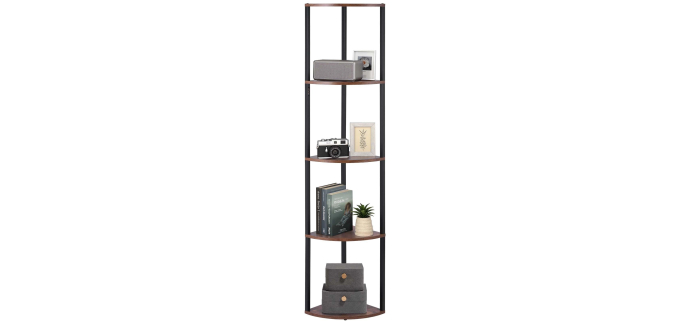 Amazon: Étagère d'angle VEVOR 5 niveaux - 162,5 cm, LED, 27 kg/niveau à 32,10€ (au lieu de 44,88€)