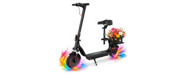 JoyBuy: Ladped LPH2 PRO Trottinette électrique avec siège - 350 W, 30 km/h, 35 km d'autonomie à 229€