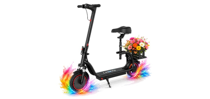 JoyBuy: Ladped LPH2 PRO Trottinette électrique avec siège - 350 W, 30 km/h, 35 km d'autonomie à 229€