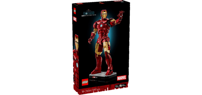Carrefour: LEGO 76344 Iron Man Mark 3 Collector à 89,24€ (au lieu de 129,99€)