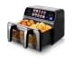 JoyBuy: Sinaopus friteuse sans huile 9 L double cuve 2200 W - 2 paniers 4,5 L, écran tactile LED, 10 program