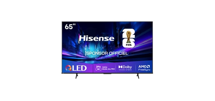 Conforama: Téléviseur QLED HISENSE 65E77Q PRO - UHD 4K 65 pouces, 144 Hz à 499,99€ (au lieu de 549,99€)