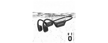 Amazon: Casque conduction osseuse natation Zovimax - IPX8, MP3 8 Go, Bluetooth 6.0 à 42,99€