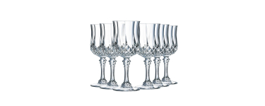 Amazon: Cristal d'Arques Paris Verre à Vin Longchamp - 17 cl, Lot de 6 à 21,40€ (au lieu de 35,58€)