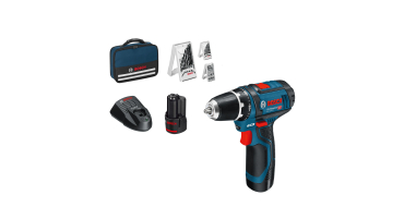 Amazon: Perceuse-visseuse sans-fil Bosch Professional 12V System GSR 12V-15 - 2 batteries 2,0 Ah, 39 accesso
