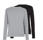 Amazon: Lot de 3 T-Shirts à Manches Longues Basic Tommy Hilfiger, Taille S à XXL à 29€ (au lieu de 40,99€)