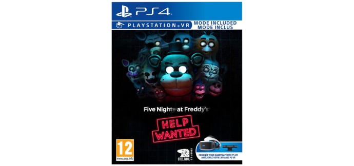 Amazon: Five Nights At Freddy’s Help Wanted (PS4) à 16,51€ (au lieu de 29,99€)