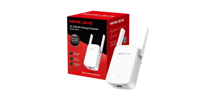 Amazon: Répéteur WiFi 6 Mercusys ME30 1200 Mbps, Port Ethernet à 19,99€