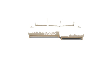 Cdiscount: Canapé d'angle droit convertible MIKA 3 places - Velours côtelé beige - Coffre de rangement à 679,99