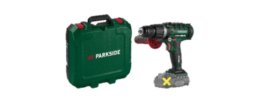 LIDL: PARKSIDE Perceuse-visseuse à percussion sans fil PSBSA 20-Li E4 - 45 Nm, 20 V à 19,99€