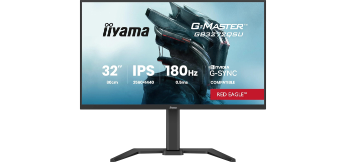 Amazon: Ecran PC 31,5" Iiyama GB3272QSU-B1 - IPS, 2560x1440/180Hz, 2H1DP à 185,73€ (au lieu de 239€)