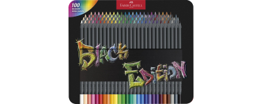 Amazon: Coffret 100 Crayons de Couleur Faber-Castell Black Edition à 24,22€ (au lieu de 55€)