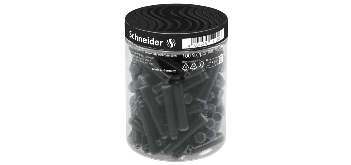Amazon: Lot de 100 cartouches d'encre noire Schneider - standard pour stylo plume à 5,84€ (au lieu de 8,98€)