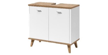 LIDL: LIVARNO Meuble sous-vasque Corfu 60x55x28 cm blanc/chêne à 29,99€ (au lieu de 34,99€)