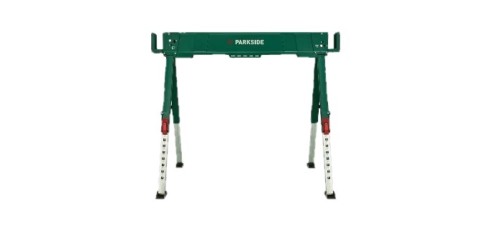 LIDL: PARKSIDE Tréteau pliant - 600 kg, hauteur réglable 9 niveaux à 24,99€ (au lieu de 34,99€)