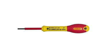 Amazon: Tournevis électricien Stanley FatMax isolé 1000V - 2,5 x 50 mm à 3,18€ (au lieu de 4,19€)