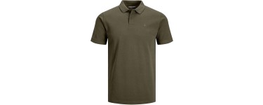 Amazon: Polo Jack & Jones Uni Col Chemise - Vert Olive, tailles S à XL à 11,23€ (au lieu de 17,61€)