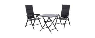 LIDL: LIVARNO Table de jardin + Lot de 2 fauteuils Toronto à 134,99€ (au lieu de 148,99€)
