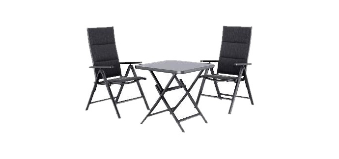 LIDL: LIVARNO Table de jardin + Lot de 2 fauteuils Toronto à 134,99€ (au lieu de 148,99€)