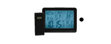 LIDL: Station météo LIVARNO - capteur extérieur 100 m, phases lunaires à 9,99€ (au lieu de 14,99€)
