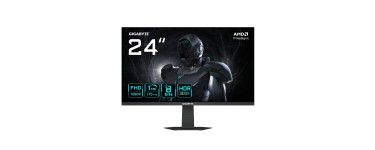 Amazon: Ecran PC 24" Gigabyte GS24F14A - FHD, 175Hz, 1ms, 400 CD/m², FreeSync à 79,95€ (au lieu de 112€)