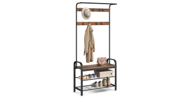 Amazon: Porte-manteau Vasagle 4-en-1 avec étagère à chaussures à 43,49€ (au lieu de 57,99€)