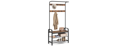 Amazon: Porte-manteau Vasagle 4-en-1 avec étagère à chaussures à 43,49€ (au lieu de 57,99€)