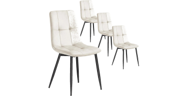 Amazon: Lot de 4 chaises de salle à manger Vasagle - velours rembourrées à 87,99€ (au lieu de 99,99€)