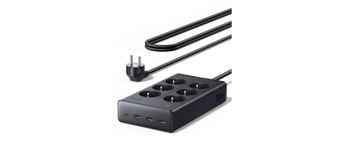 Amazon: Multiprise Ugreen 6 prises AC + 4 USB 20W à 25,70€ (au lieu de 27,06€)