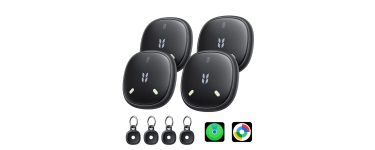 Amazon: Lot de 4 traceurs Bluetooth UGREEN FineTrack Mini Duo 2 - iOS Find My, Android Find Hub, 110 dB, IP6