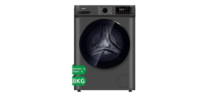 JoyBuy: CHiQ Lave-linge séchant 8 kg/5 kg JW85882HG - Tambour 530 mm, 1400 tr/min, vapeur à 299€