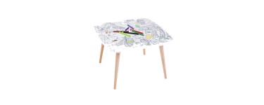 Sweeek: Table enfant à colorier Le voyage formidable - MDF, 60x60cm à 99,99€ (au lieu de 119,99€)