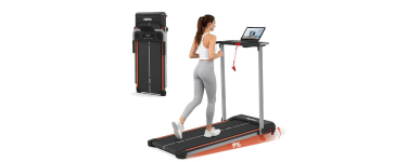 JoyBuy: KeHot YQ T3898 Tapis de course inclinable 9%, pliable, Bluetooth - écran à 159,97€