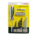 Amazon: Jeu d'embouts de perceuse et de tournevis Bosch 2607017201 - 27 pièces à 7,99€ (au lieu de 15,87€)