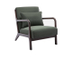 Sweeek: Fauteuil velours côtelé vert - pieds bois d'hévéa à 139,99€ (au lieu de 199,99€)