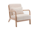 Sweeek: Fauteuil à bouclettes blanches texturées - Style scandinave à 146,99€ (au lieu de 209,99€)