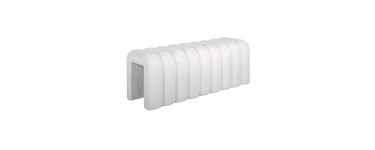 Sweeek: Banc bout de lit blanc contemporain en tissu - 2 places, 114x40x45 cm à 83,99€ (au lieu de 119,99€)