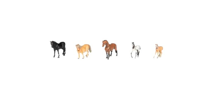 LIDL: LUPILU Set de figurines Chevaux - 5 pièces à 8,99€ (au lieu de 9,99€)
