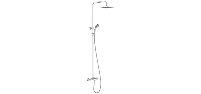 Amazon: Colonne Bain-Douche Thermostatique Jacob Delafon July E78192-CP - Chrome, Pomme de Douche Carrée 20c